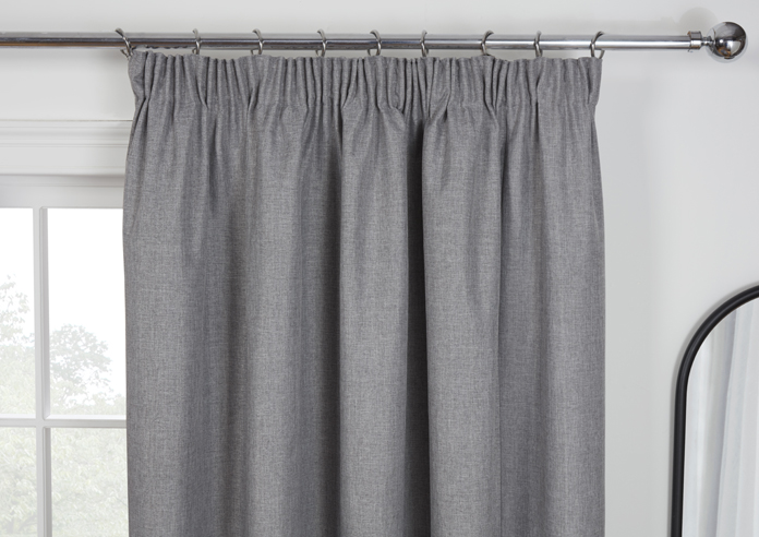 Eclipse (Blackout) Pencil Pleat, Pewter - Ready Made Curtains - Image 9